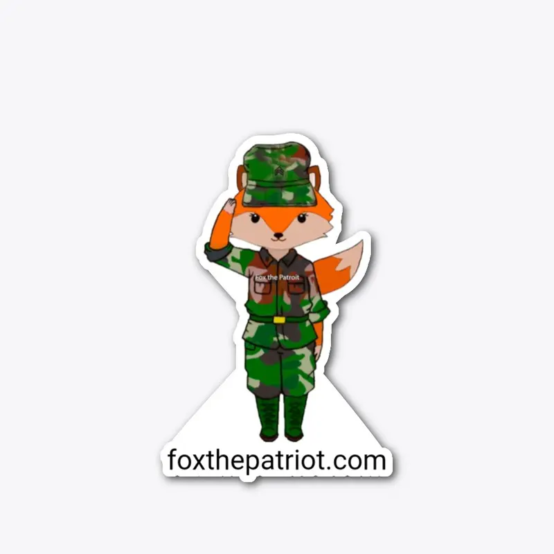 Fox the Patriot sticker